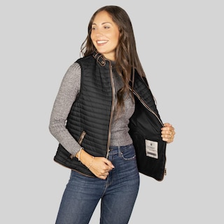 Foto 4 | Foto 4 | Chaleco Capitonado Para Mujer Con Cuello Mao Y Bolsas A Los Costados Greenlander Negro