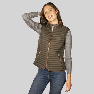 Foto 3 | Foto 3 | Chaleco Capitonado Para Mujer Con Cuello Mao Y Bolsas A Los Costados Greenlander Verde