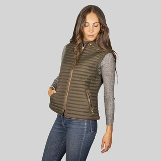 Foto 5 | Foto 5 | Chaleco Capitonado Para Mujer Con Cuello Mao Y Bolsas A Los Costados Greenlander Verde