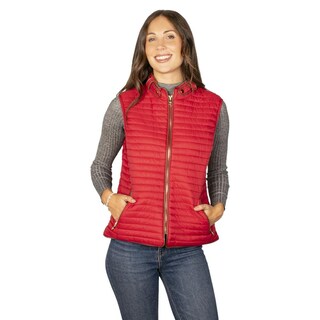Foto 1 | Foto 1 | Chaleco Capitonado Para Mujer Con Cuello Mao Y Bolsas A Los Costados Greenlander Rojo