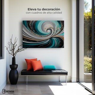 Foto 3 | Foto 3 | Cuadro Decorativos Para Sala Abstracción Lunar 90x60