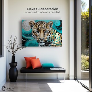 Foto 3 | Foto 3 | Cuadro Decorativo Para Sala Mirada De Cheetah 90x60