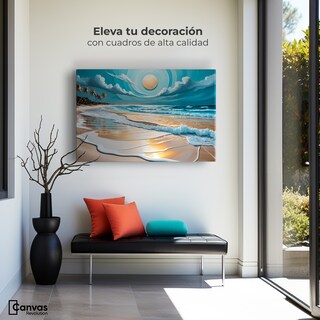 Foto 3 | Foto 3 | Cuadro Decorativo Para Sala Silencio En Playa 90x60