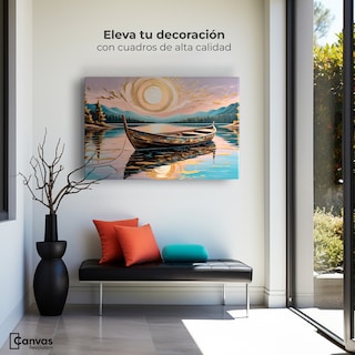 Foto 3 | Foto 3 | Cuadro Decorativo Para Sala Lago De Luz Dorada 90x60