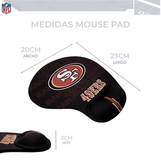 Foto 4 | Foto 4 | Set Nfl De Mouse Inalámbrico Y Pad Con Soporte De Muñeca San Francisco 49s 100% Original