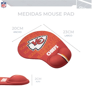 Foto 4 | Foto 4 | Set Nfl De Mouse Inalámbrico Y Pad Con Soporte De Muñeca Kansas City Chiefs 100% Original