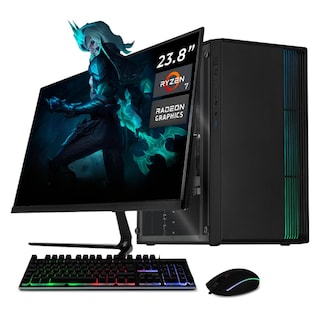 Foto 1 | Foto 1 | Computadora Gamer Completa Xtreme Pc Gaming Radeon Vega Ryzen 7 32gb Ssd 1tb Monitor 23.8 Wifi W10 Black Gaming Calidad Media