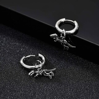 Foto 4 | Foto 4 | Aretes Chulada Dinosaurio De Acero Inox Hipoalergénico