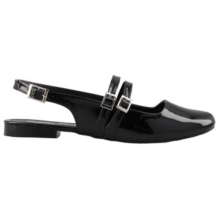 Foto 1 | Foto 1 | Balerina Dama Cosmo Paris 720 Negro En Charol Flat Casual Talla 23 A 26 E