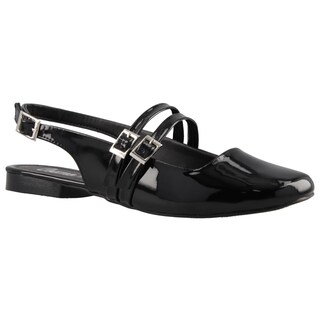 Foto 2 | Foto 2 | Balerina Dama Cosmo Paris 720 Negro En Charol Flat Casual Talla 23 A 26 E