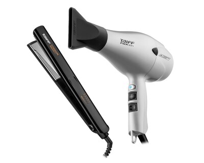 Foto 1 | Foto 1 | Plancha para Cabello Taiff Titanium Progress + Secadora de Cabello Taiff Profesional Fox Ion Tc 2000w