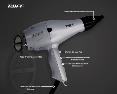 Foto 3 | Foto 3 | Plancha para Cabello Taiff Titanium Progress + Secadora de Cabello Taiff Profesional Fox Ion Tc 2000w