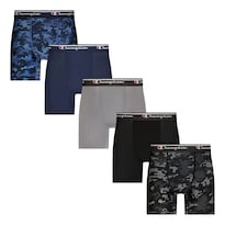 Champion Boxer Niño 5 Piezas Performance Ropa Interior Deportiva Ajuste Cómodo Elástico Transpirable