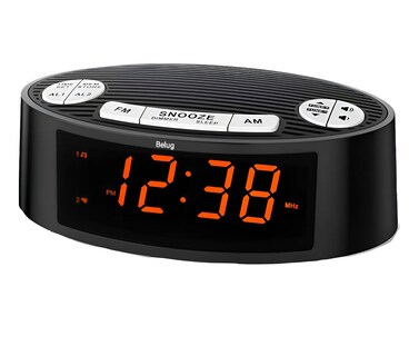 Foto 1 | Foto 1 | Radio Reloj Despertador Fm/am Negro Naranja