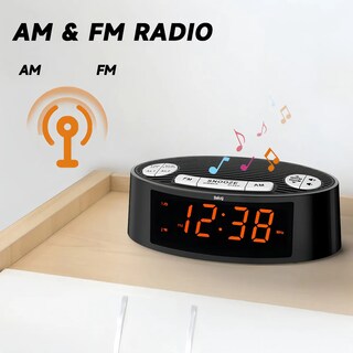 Foto 2 | Foto 2 | Radio Reloj Despertador Fm/am Negro Naranja