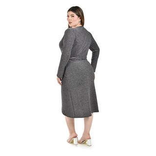 Foto 3 | Foto 3 | Vestido de Fiesta Roman Fashion Plateado con Brillos para Mujer