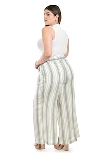 Foto 4 | Foto 4 | Pantalón Palazzo Roman Fashion a Rayas para Mujer
