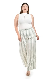 Foto 5 | Foto 5 | Pantalón Palazzo Roman Fashion a Rayas para Mujer