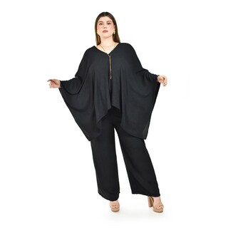 Foto 7 | Foto 7 | Set Asimétrico Roman Fashion Negro para Mujer