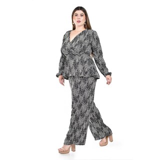 Foto 2 | Foto 2 | Conjunto Estampado Roman Fashion /curvy 4348 (negro) Negro