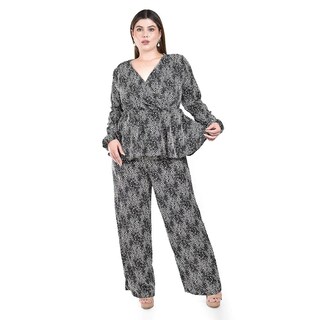 Foto 5 | Foto 5 | Conjunto Estampado Roman Fashion /curvy 4348 (negro) Negro