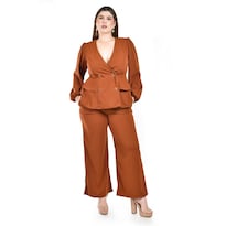 Conjunto Sastre con Botones Roman Fashion Café para Mujer