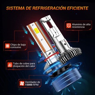 Foto 4 | Foto 4 | Kit De Faros 9006 Csp Led 360w Eo Safe Imports Esi-22073 Azul