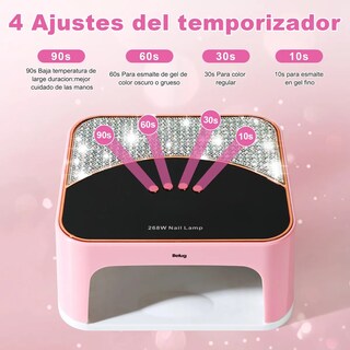 Foto 4 | Foto 4 | ''268w Profesional Uv Uñas Lámpara Secador Set Rosa ''