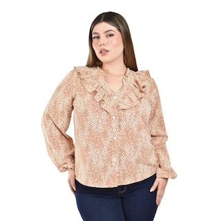 Foto 1 | Foto 1 | Blusa Estampada con Olanes Roman Fashion para Mujer