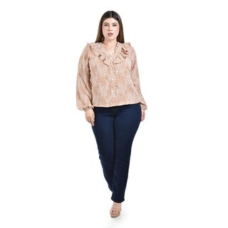 Foto 5 | Foto 5 | Blusa Estampada con Olanes Roman Fashion para Mujer