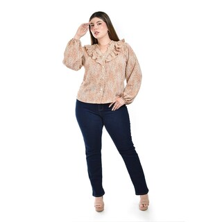 Foto 6 | Foto 6 | Blusa Estampada con Olanes Roman Fashion para Mujer