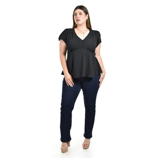 Foto 5 | Foto 5 | Blusa Manga con Detalle Roman Fashion Negra para Mujer