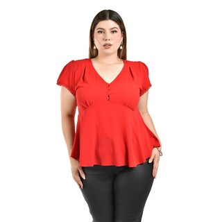 Foto 1 | Foto 1 | Blusa Roman Fashion Roja para Mujer