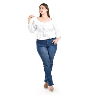 Foto 4 | Foto 4 | Blusa con Volantes Roman Fashion Blanca para Mujer