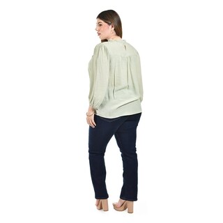 Foto 3 | Foto 3 | Blusa con Detalles Bordados Roman Fashion Verde para Mujer