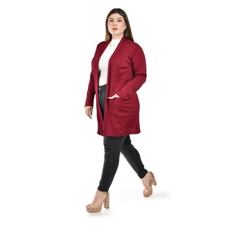 Foto 2 | Foto 2 | Cárdigan de Algodón Vino Roman Fashion para Mujer