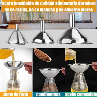 Foto 4 | Foto 4 | ''mini Embudos De Cocina Para Llenar Botellas Acero Inoxidable ''