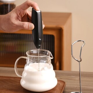 Foto 2 | Foto 2 | Mini Batidor Eléctrico Espumador Leche Para Café Con Soporte Color Negro
