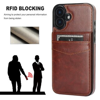 Foto 6 | Foto 6 | Funda Tipo Cartera Para Iphone 16 Plus Kihuwey Con Magsafe Brown - Venta Internacional.