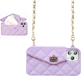 Foto 1 | Foto 1 | Funda Para Teléfono Wallet Unnfiko Compatible Con Iphone 16 Pro Color Morado - Venta Internacional.