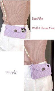 Foto 3 | Foto 3 | Funda Para Teléfono Wallet Unnfiko Compatible Con Iphone 16 Pro Color Morado - Venta Internacional.