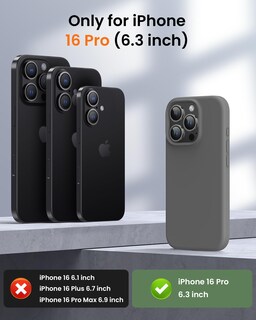 Foto 6 | Foto 6 | Funda De Teléfono Ouxul Diseñada Para Iphone 16 Pro De 6.3 Pulgadas Gris Antracita - Venta Internacional.