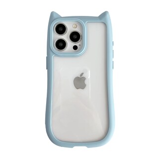 Foto 1 | Foto 1 | Funda De Teléfono Fliracon Con Bonitas Orejas De Gato Transparentes Para Iphone 16 Color Azul - Venta Internacional.