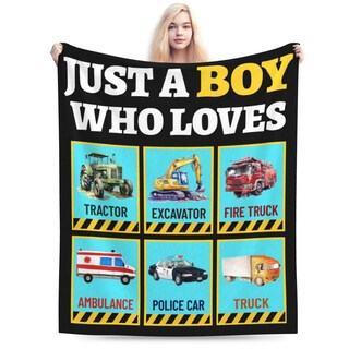 Foto 3 | Foto 3 | Manta Polar Mudiwa Just A Boy Who Loves Truck 100 X 125 Cm - Venta Internacional.