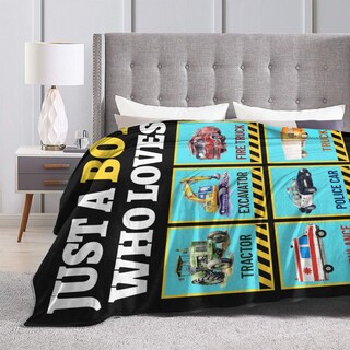 Foto 6 | Foto 6 | Manta Polar Mudiwa Just A Boy Who Loves Truck 100 X 125 Cm - Venta Internacional.