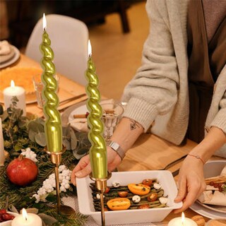 Foto 4 | Foto 4 | Candelabros Gedengni Metallic Twisted 19 Cm Dorados Sin Perfume - Venta Internacional.
