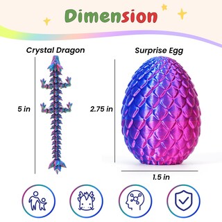 Foto 3 | Foto 3 | Set De Huevos De Dragón Yilcer Impreso En 3d Con Interior De Dragón 4 Unidades - Venta Internacional.