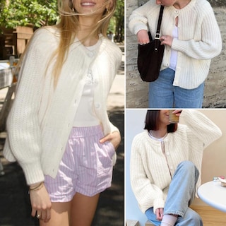 Foto 6 | Foto 6 | Jersey Tipo Cárdigan Keomud Y2k De Otoño De Punto Grueso Beige Para Mujer - Venta Internacional.