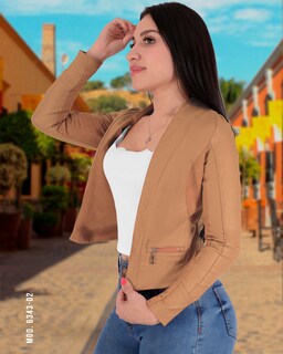 Foto 2 | Foto 2 | Saco Blazer Camel Mujer Clásico Premium Sea Brazil