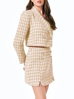 Foto 2 | Foto 2 | Conjunto De Chaqueta Y Falda De Tweed De 2 Piezas Cicy Bell Para Mujer - Venta Internacional.